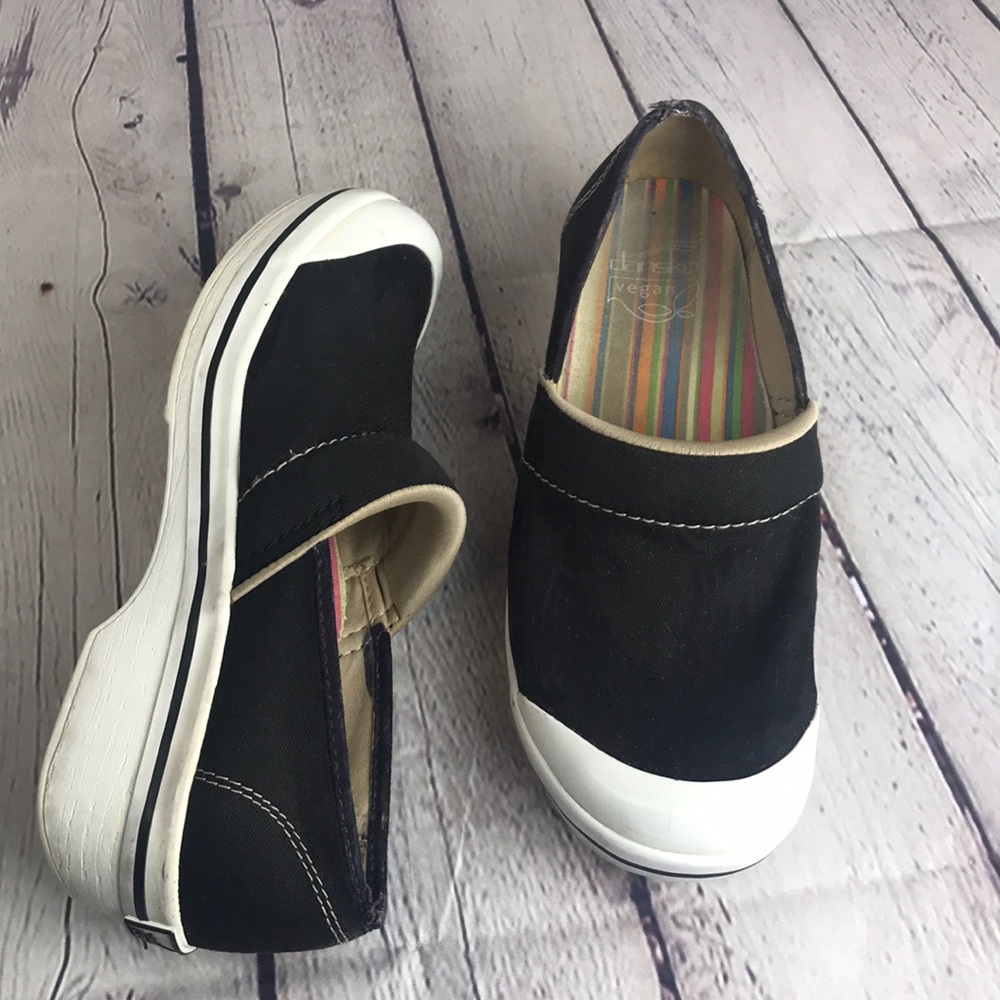 8- DANSKO volley canvas black slip on clog